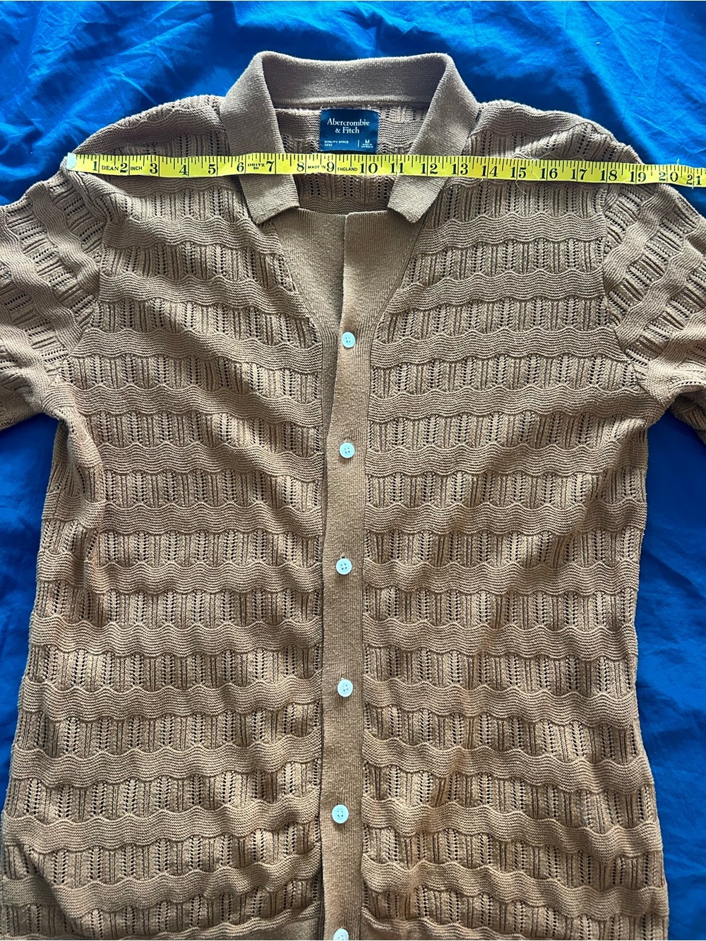 Abercrombie & Fitch Rust Brown/Orange Cotton Sweater Polo - Picture 4 of 4